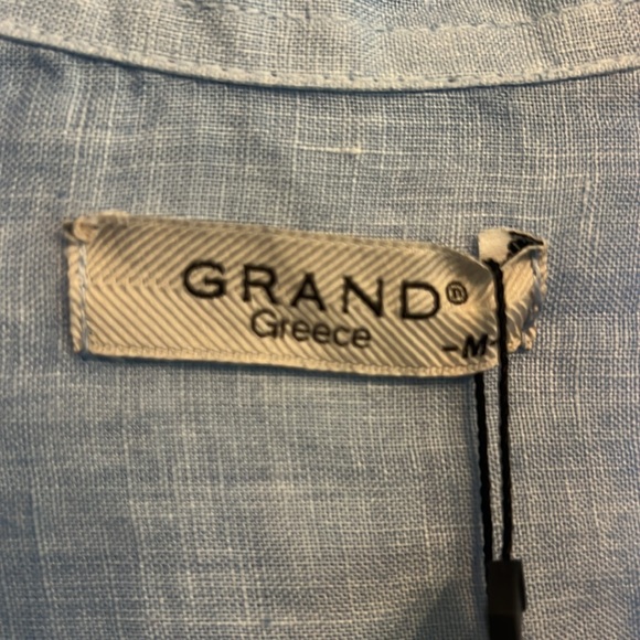 Grand Greece Resort Wear Linen Shirt - Picture 3 of 6